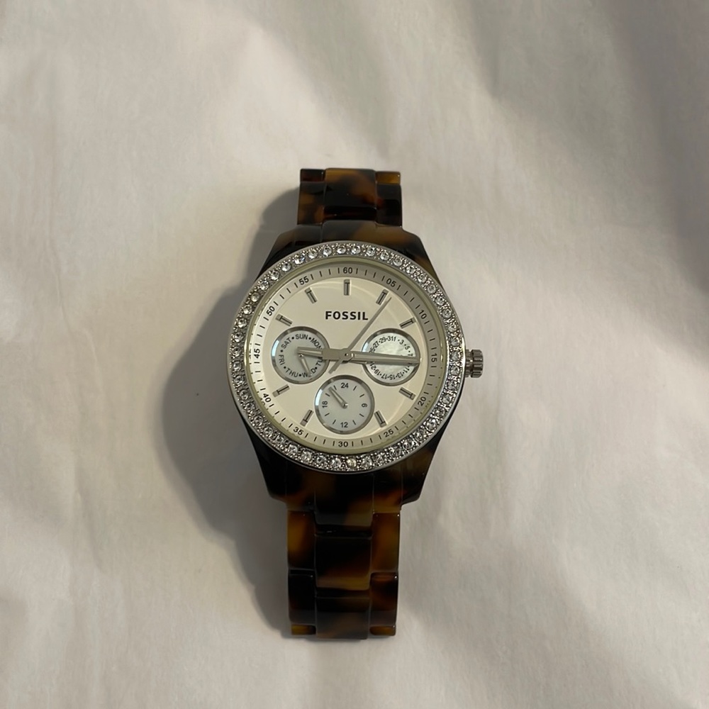 Stella Multifunction Tortoise and Silver-Tone Watch
